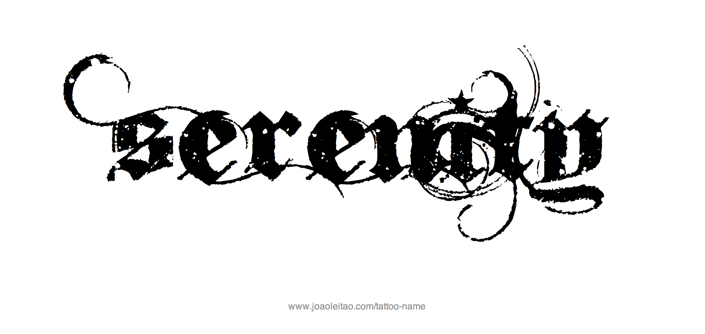 Serenity Name Tattoo Designs